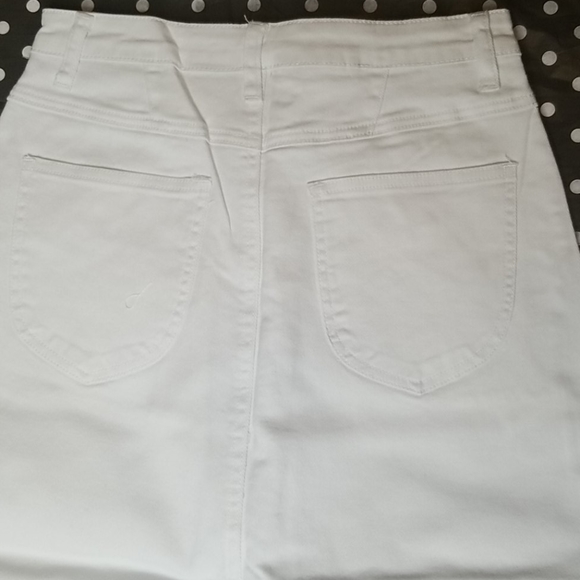 JC&JQ Premium Stretch Jeans White Denim Skirt - Picture 4 of 10